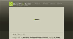 Desktop Screenshot of prestonandscott.com