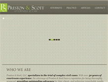 Tablet Screenshot of prestonandscott.com